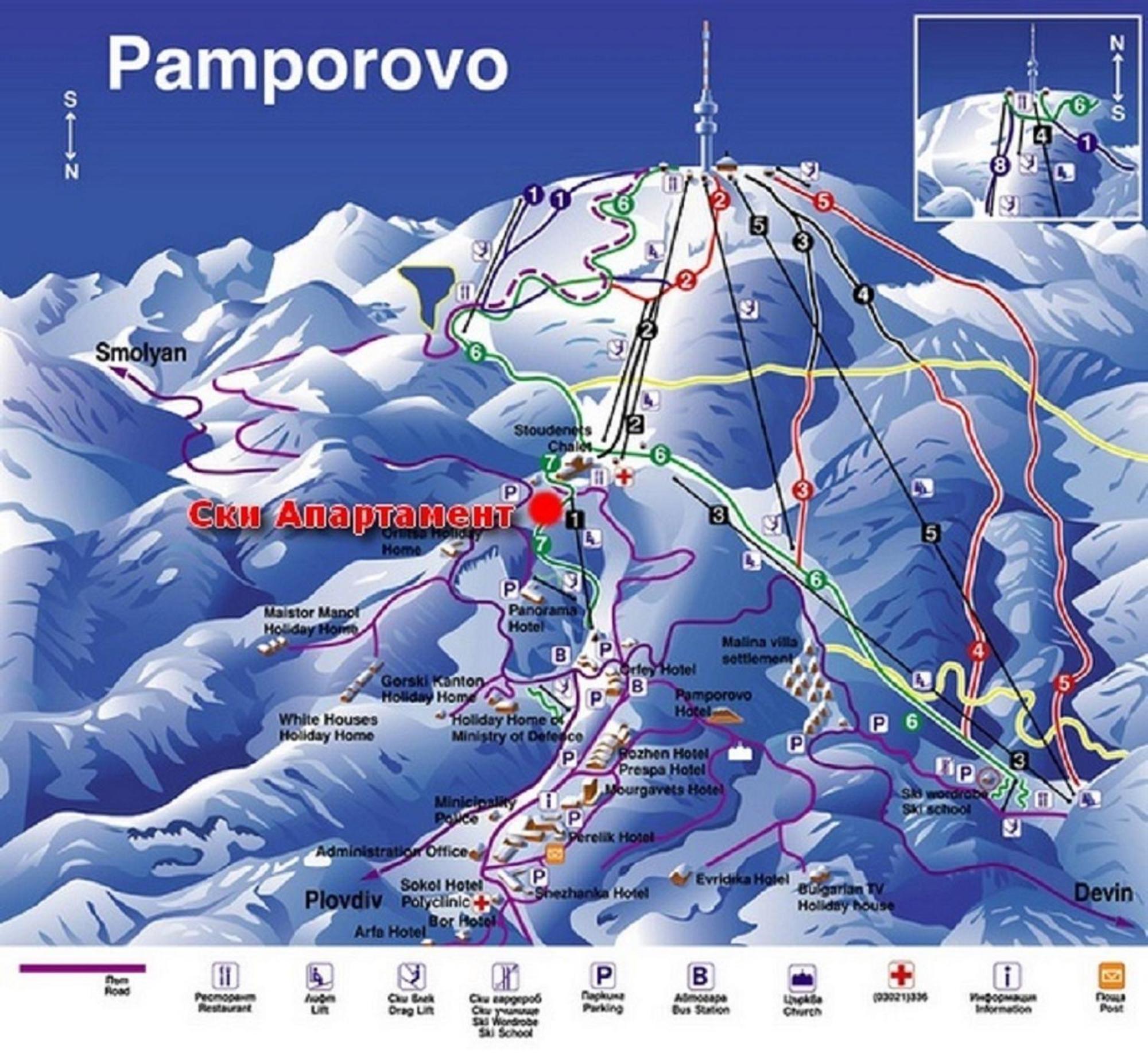 Ski Apartment In Castle Complex Pamporovo Ngoại thất bức ảnh